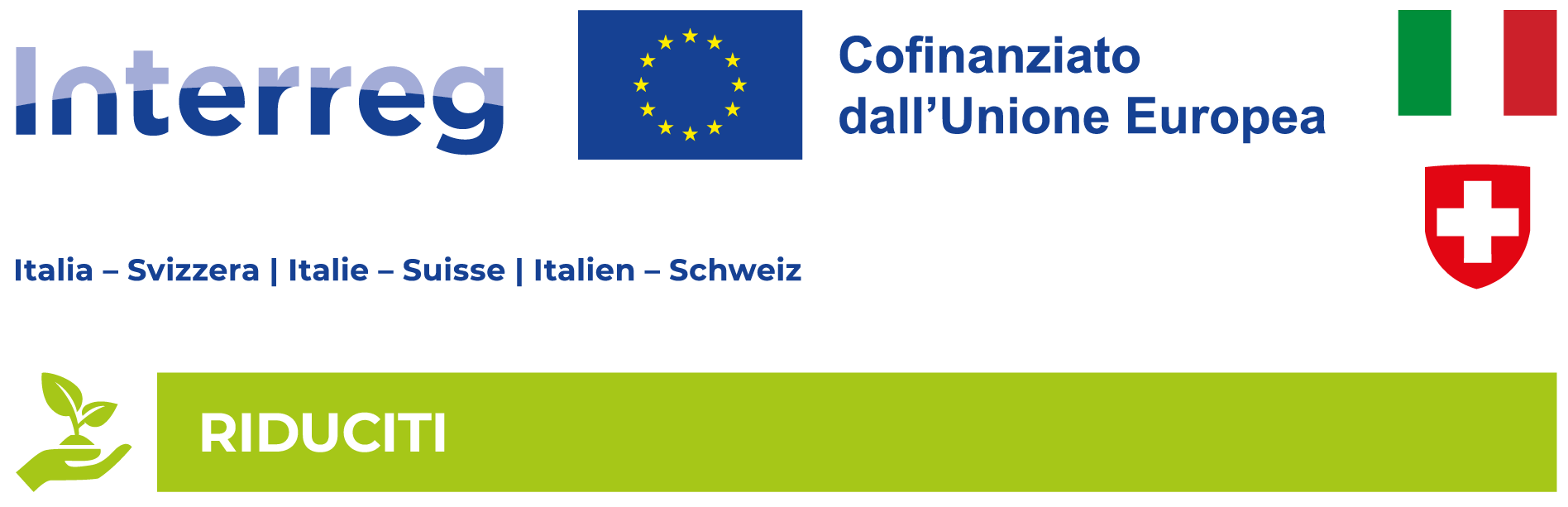RIDUCITI — loghi del programma Interreg Italia-Svizzera